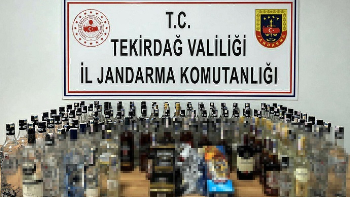 Malkara'da sahte içki ele geçirildi: 4 gözaltı
