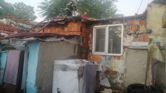 Keşan’da tek katlı evde çıkan yangın söndürüldü