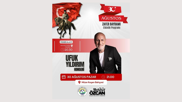 Keşan’da 30 Ağustos Zafer Bayramı coşkusu konserle taçlanacak
