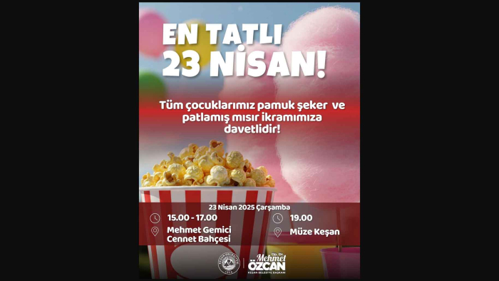 23 Nisan’da Keşanlı çocuklara tatlı bayram sürprizi