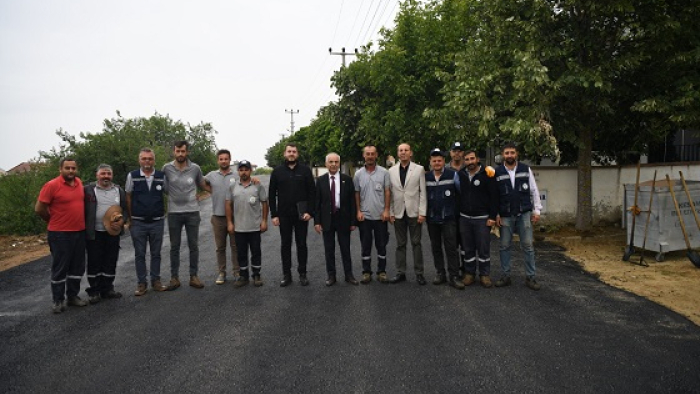 Mücavir alanlarda asfaltlama çalışmaları devam ediyor