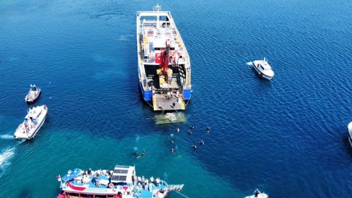 Saros’a batırılan tank, dalış turizmine hizmet edecek, bölgeye renk katacak