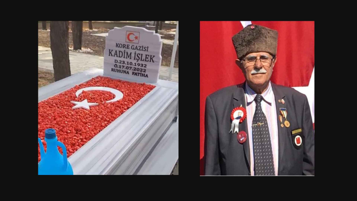 Kore Gazisi Kadim İşlek’in mezarı yapıldı