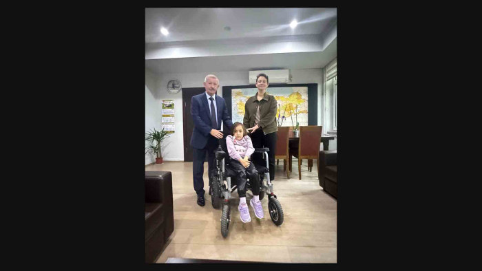 Keşan Kaymakamı Mercan, SMA’lı Melek’i makamında ağırladı