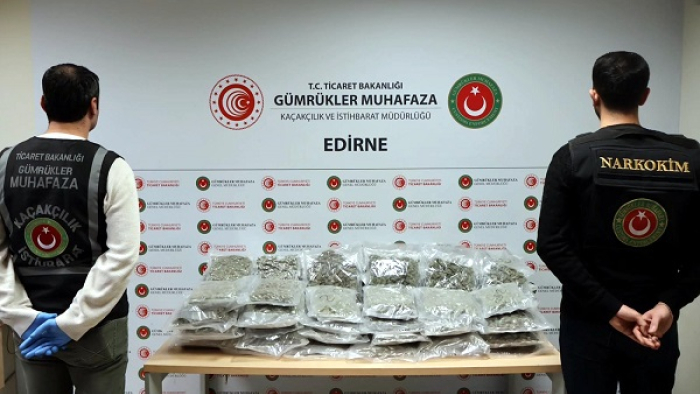 Kapıkule'de 22 kilo esrar ele geçirildi