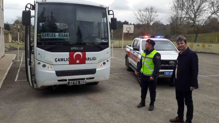Keşan’da okul servis araçları denetlendi
