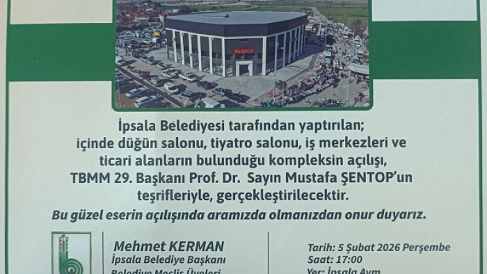 İpsala AVM’nin açılışı 5 Şubat’ta