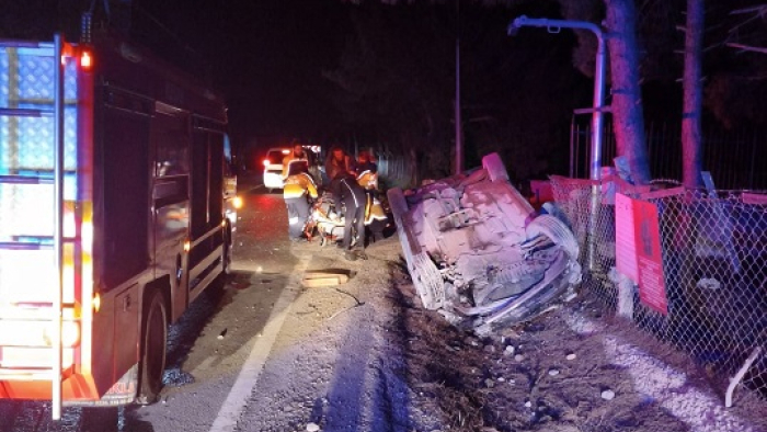Keşan’da kontrolden çıkan otomobil takla attı: 5 yaralı