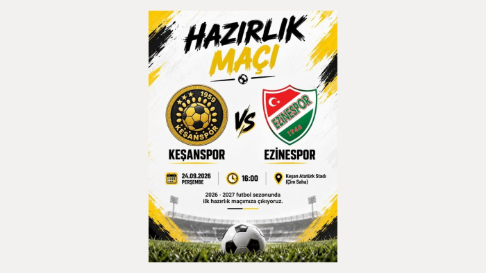 Keşanspor, yarın Ezinespor ile hazırlık maçı yapacak