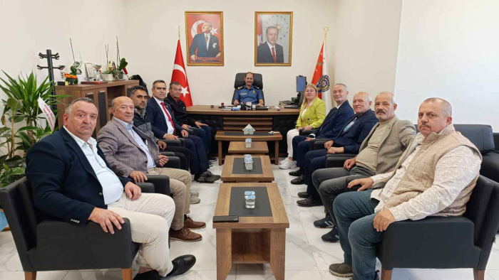 Keşan mahalle muhtarlarından İlçe Emniyet Müdürü Trak’a ziyaret
