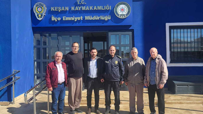 Keşanlı gazetecilerden İlçe Emniyet Müdürü Süleyman Trak’a ziyaret