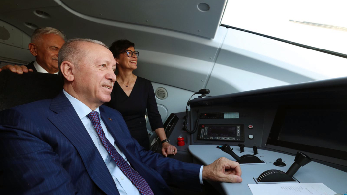 Çerkezköy-Kapıkule Hattı'nın ilk seferi Cumhurbaşkanı Erdoğan'dan