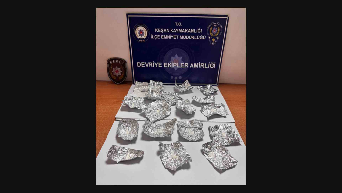 Keşan’da uyuşturucu maddeyle yakalanan 2 şüpheliye gözaltı
