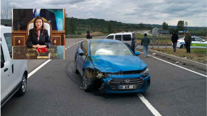Otomobille hafif ticari araç çarpıştı: Enez Kaymakamı Merve Ayık ve 3 kişi yaralandı
