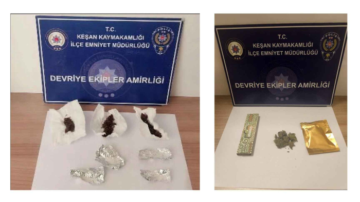 Keşan’da polis uyuşturucuyla mücadele çalışmalarını sürdürüyor